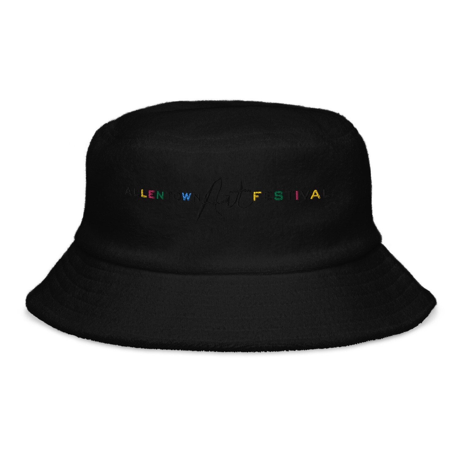 2022 - 65th Allentown Art Festival Terry cloth bucket hat, Color: Black