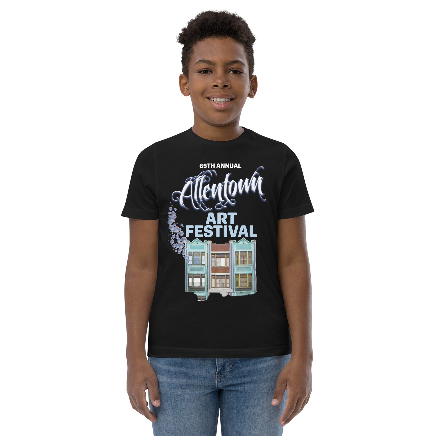 2022 - 65th Allentown Art Festival Youth jersey t-shirt 2022 - 65th Allentown Art Festival Youth jersey t-shirt, Color: Black, Size: XS