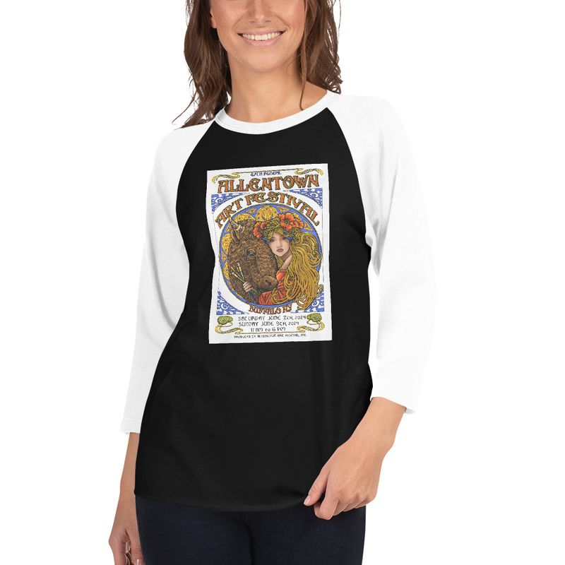 67th Allentown Art Festival 3/4 sleeve raglan shirt