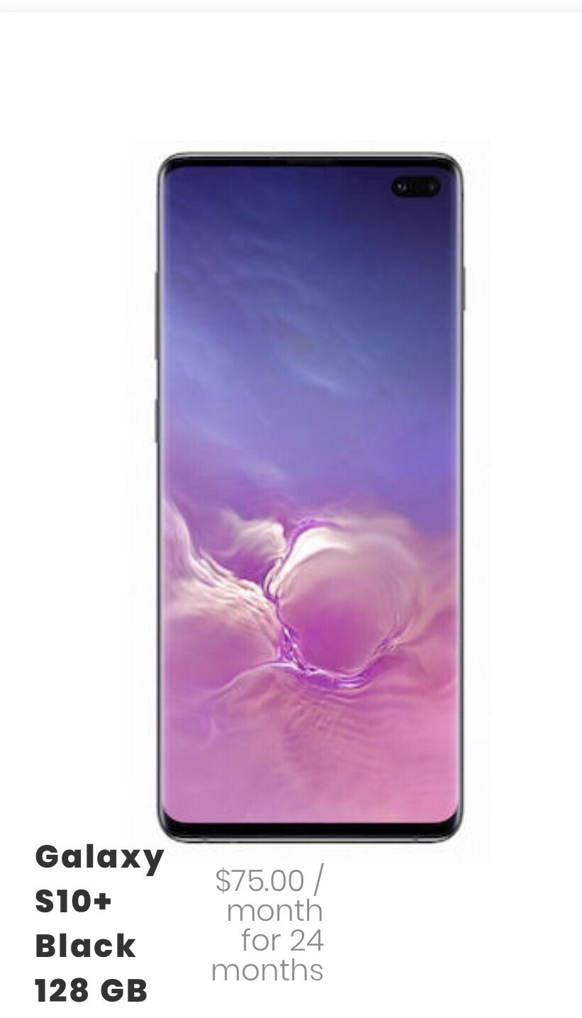 Galaxy S10+ Black 128 GB + GlobalPlus Plan