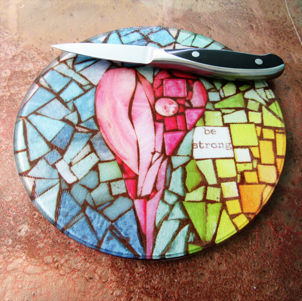 mosaic print cutting boards