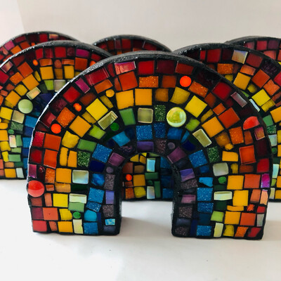 glass mosaic - rainbow