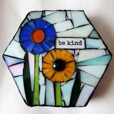 glass mosaic - be kind