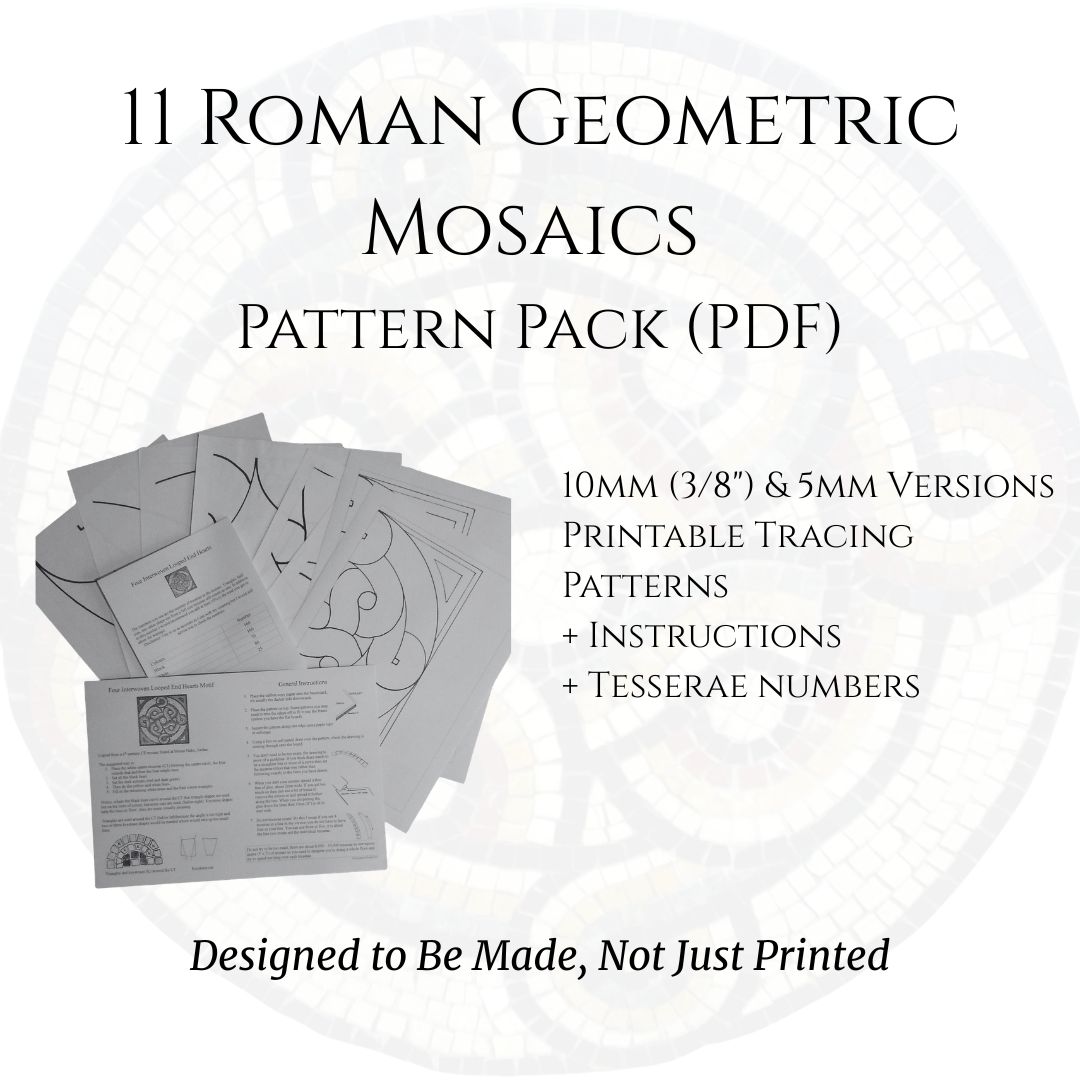 Roman Geometric Mosaic PDF Patterns – 11 Designs in 10mm (3/8") &amp; 5mm (3/16")