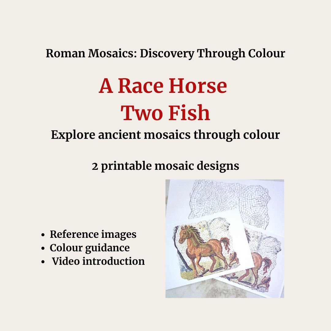 Roman Mosaics: Discovery Through Colour - A Race Horse &amp; Two Fish PDF