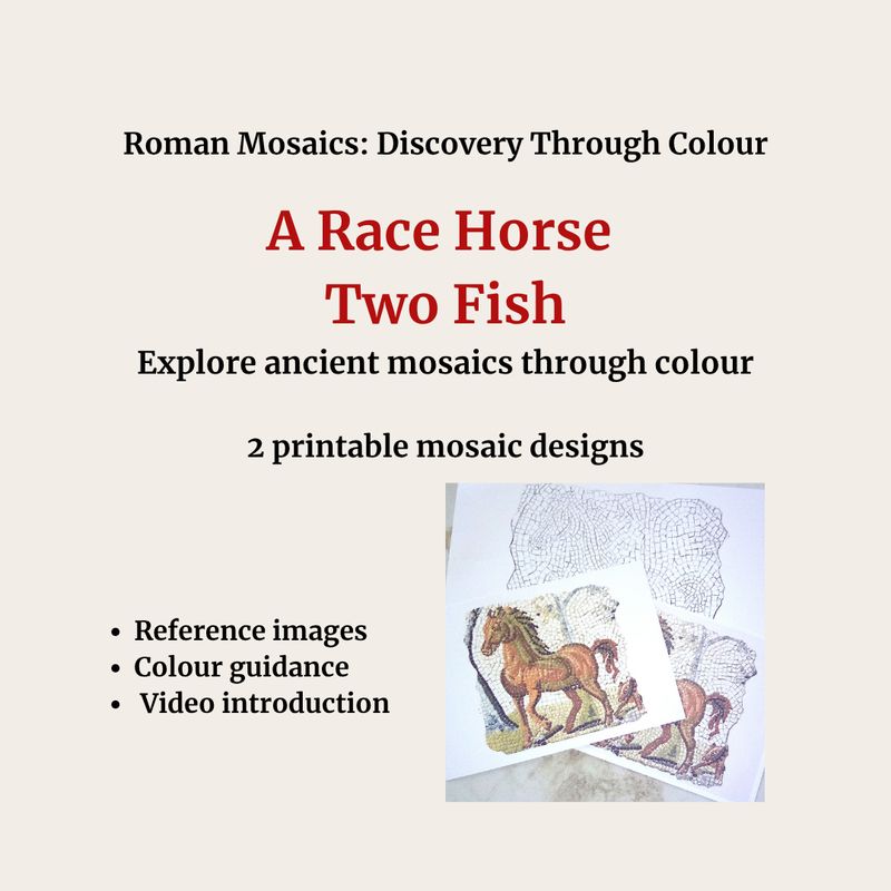 Roman Mosaics: Discovery Through Colour - A Race Horse &amp; Two Fish PDF