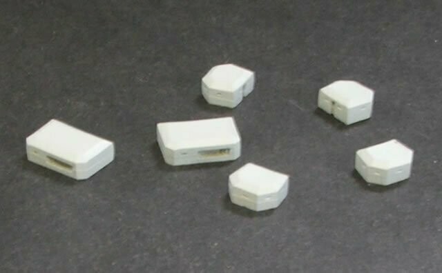 MHF1 Small bunkers x 4 & 2 Gun bunkers