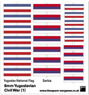 SQA053 Yugoslavian Civil War 1, Yugoslav national Flag, Serbia