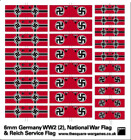 SQA027 Germany WW2 2, national War Flag & Reich Service Flag