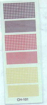 TDC16 Checkerboards in 2 sizes, black, red, yellow.