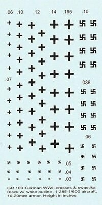 TDC20 German WWII Insignia w/ swastika. Insignia outlined in white