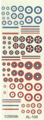 TDC01 WW1 Roundels for US, British & French aircraft
