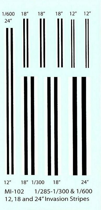 TDC54 WWII US / British 'Invasion Stripes' in 3 widths