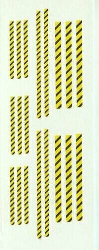 TDC79 Yellow/black warning stripes, locos, armour, general modelling