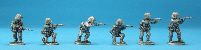 WP 01 Waffen SS in pea dot  riflemen with 98K and NCO with MP40 - Firing & loading poses. (6 Figures)