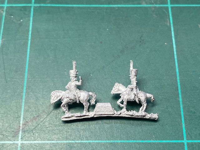AD XFN 5E Guard mounted officers in surtout with shako