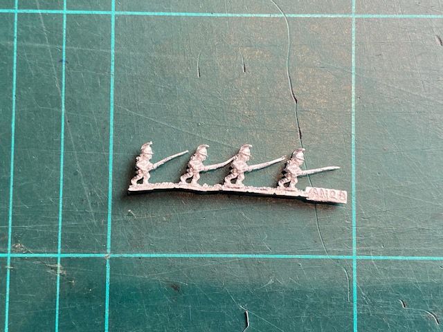 AD AN 02B German Musketeer in helmet advancing