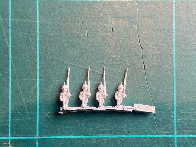 AD AN 05C Hungarian Musketeer in helmet marching