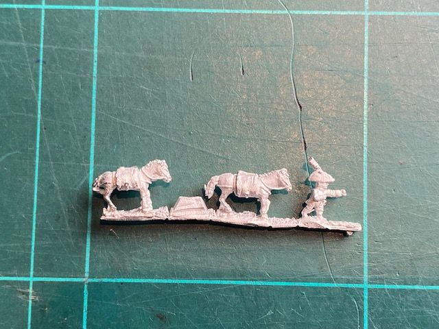 AD AN 17B Ammo horses standing with handler