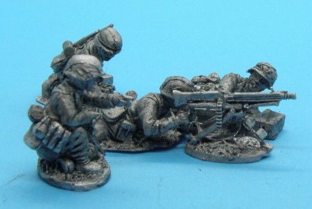 WPS 06 Waffen SS in pea dot MG 42 on tripod mount team (4 figures & MG)