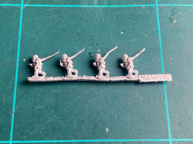 AD ACW 01C Infantry in Kepi with backpack, marching
