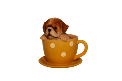 Gelbe Tasse mit Hund