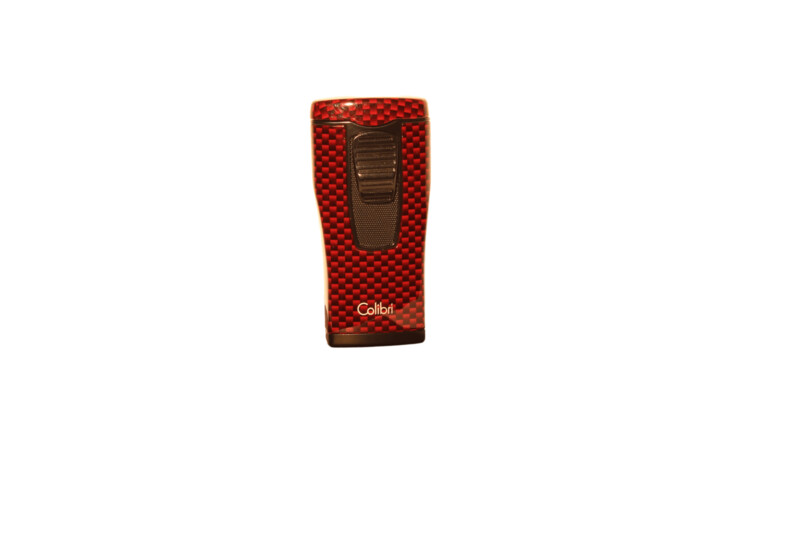 Zigarrenfeuerzeug rot-schwarz kariert  Colibri  111547