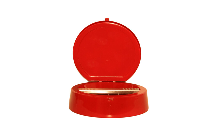 Ascher mit Deckel Rot