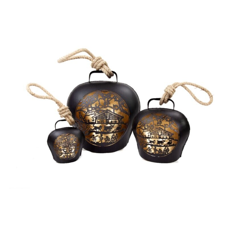 Glocke "Le Chalet" Schwarz matt