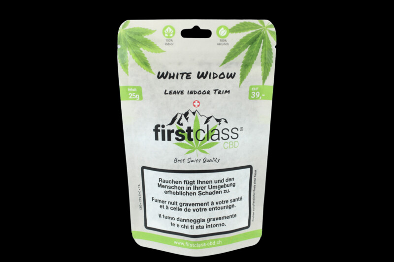 first class  White Widow  Leave Indoor Trim  25g  CBD 19%