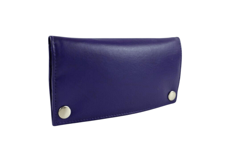 Tabakbeutel Leder Violett, ca. 16cm breit