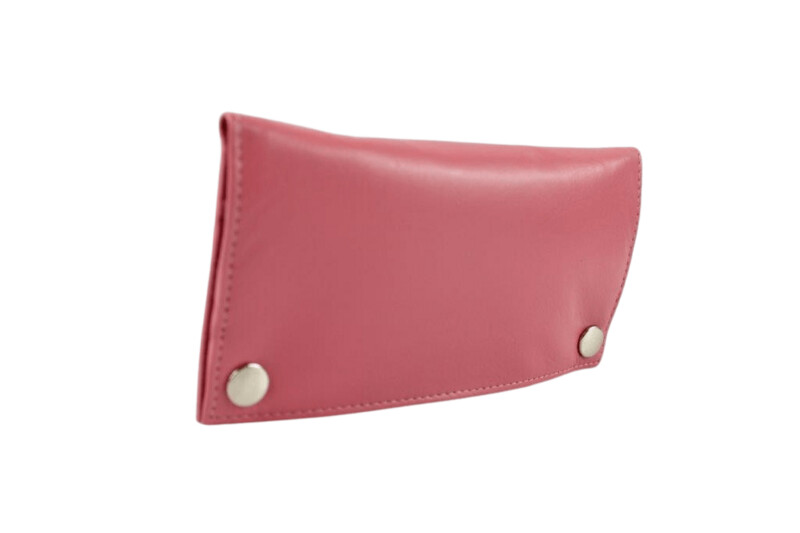 Tabakbeutel Leder Rosa, ca. 16cm breit