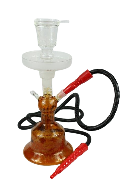 Glas-Shisha mit Koffer braun