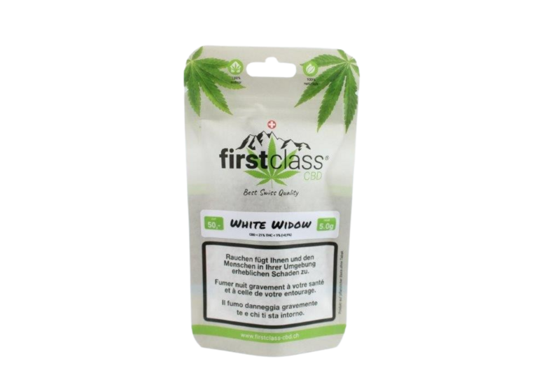 first class White Widow 5g  THC<1% / CBD<21%