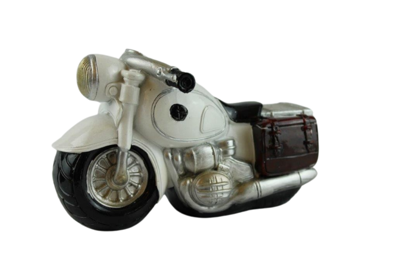 Weisses Motorrad "Harley Style"