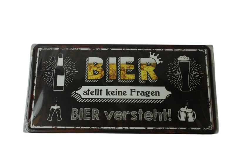 Spruchschild "Bier versteht"