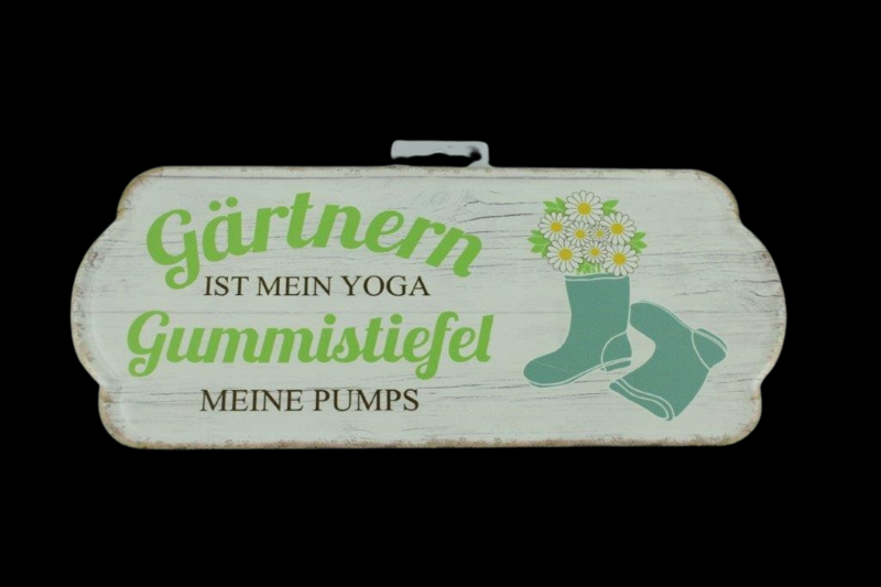 Spruchschild "Gummistiefel"
