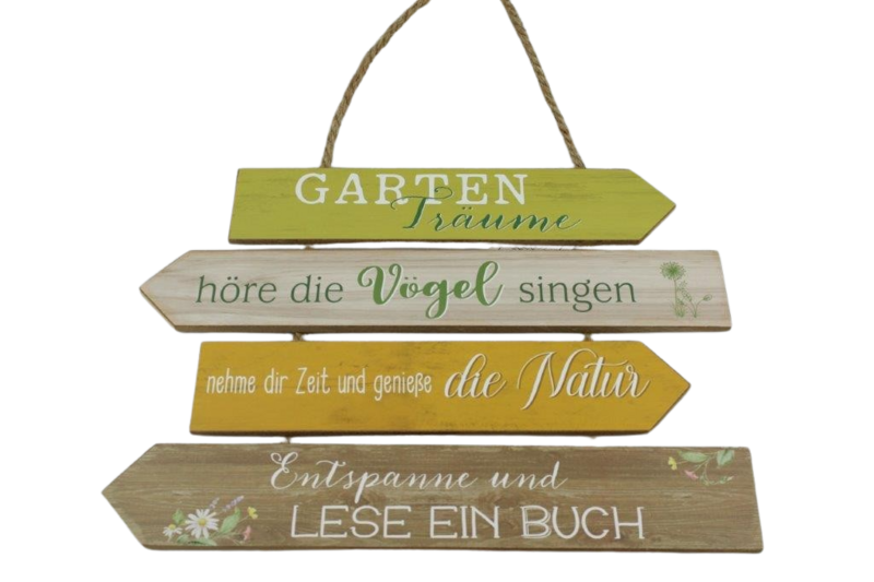 Spruchschild Holz "Garten-Träume"