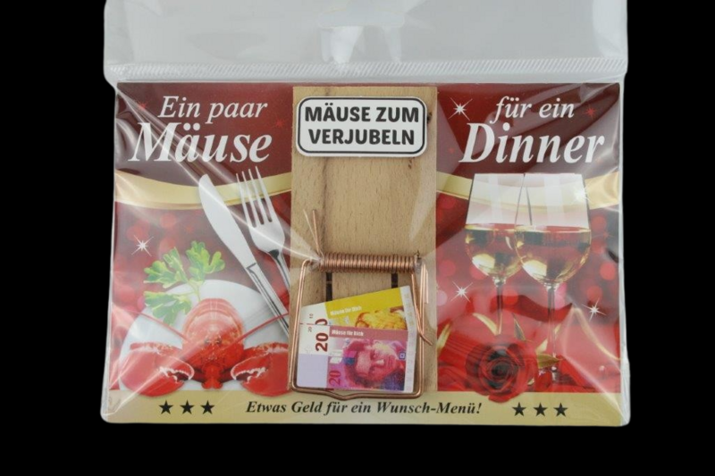 Geldgeschenke Mausefalle "Dinner"