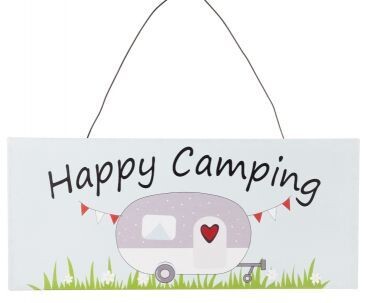 Metallschild Happy Camping