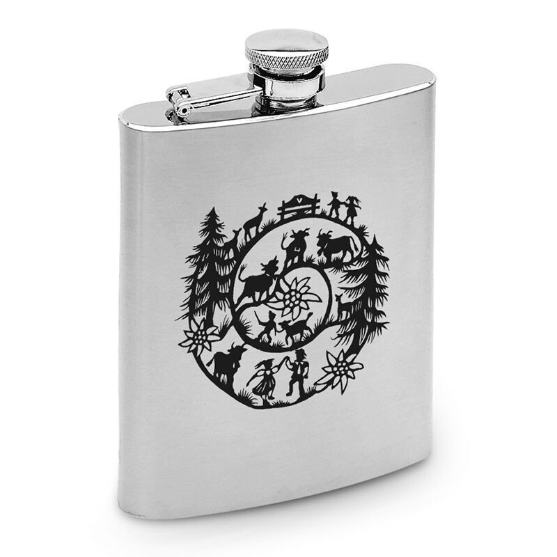 Silber mit Scherenschnitt-Motiv  7oz