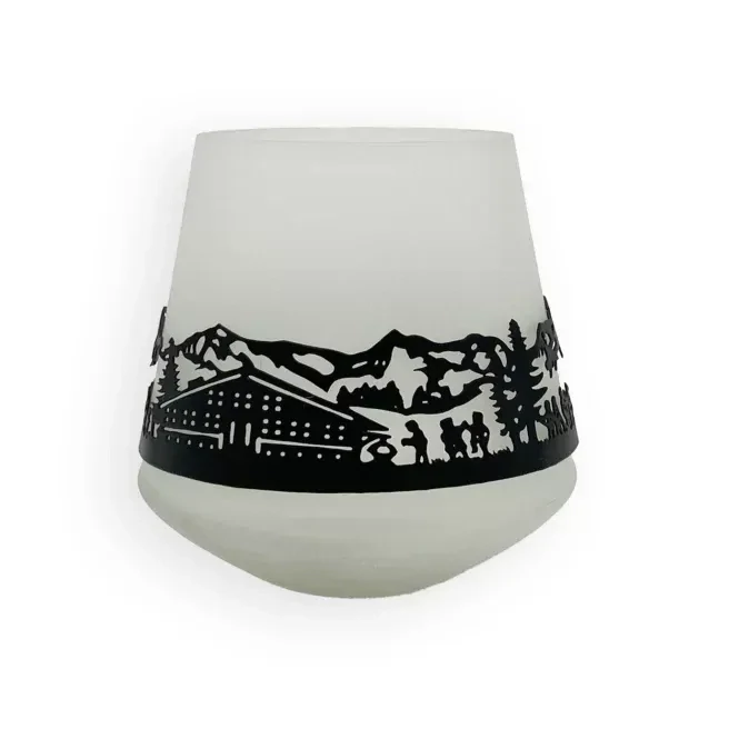 Windlicht klein "Heimat", Glas