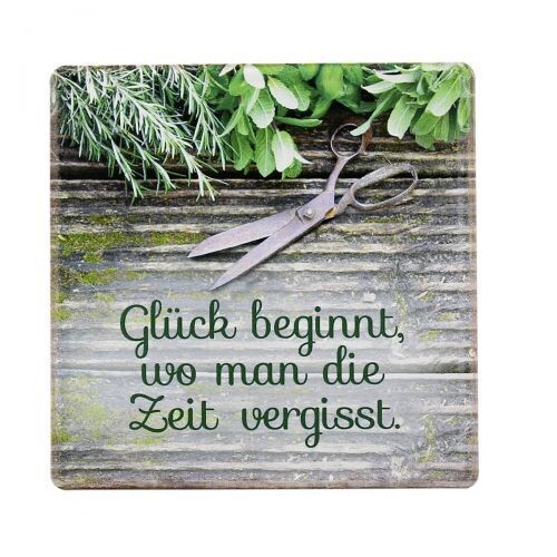 Metallschild "Glück"