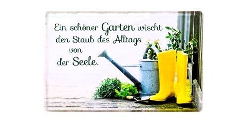 Metallschild "Garten"