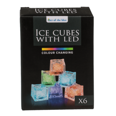 Kunststoff-Eiswürfel mit LED, farbwechselnd