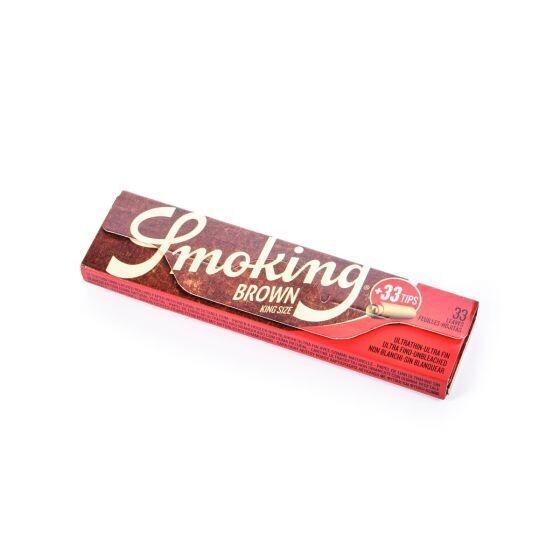 Smoking Brown King Size, 33 Bl. + 33 Tips