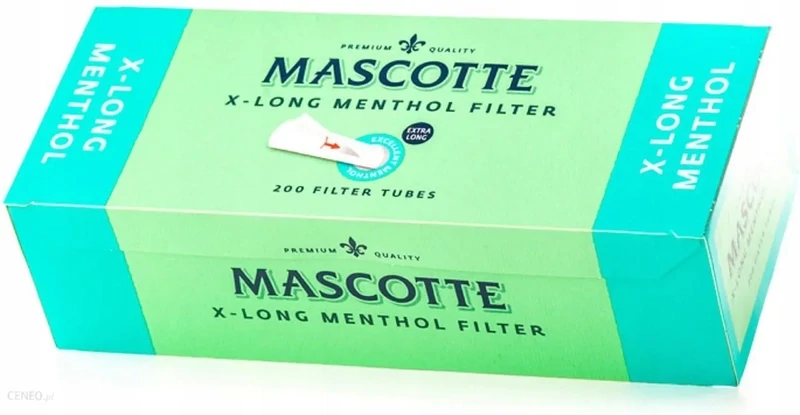 Hülsen Mascotte X-Long Menthol Filter, 200 Stk.
