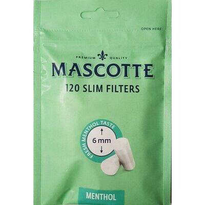 Mascotte Slim Menthol Filter Ø 6mm, 120 Stk.