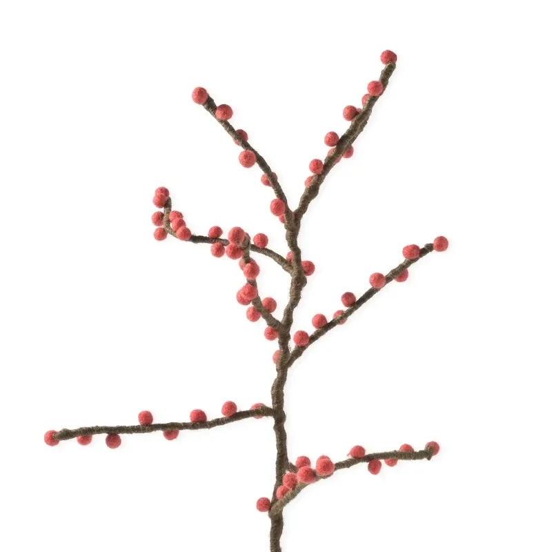 Blütenzweig mit rosa Beeren