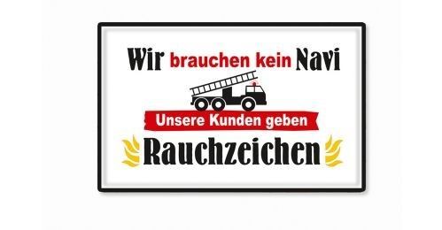 Metallschild "Feuerwehr"